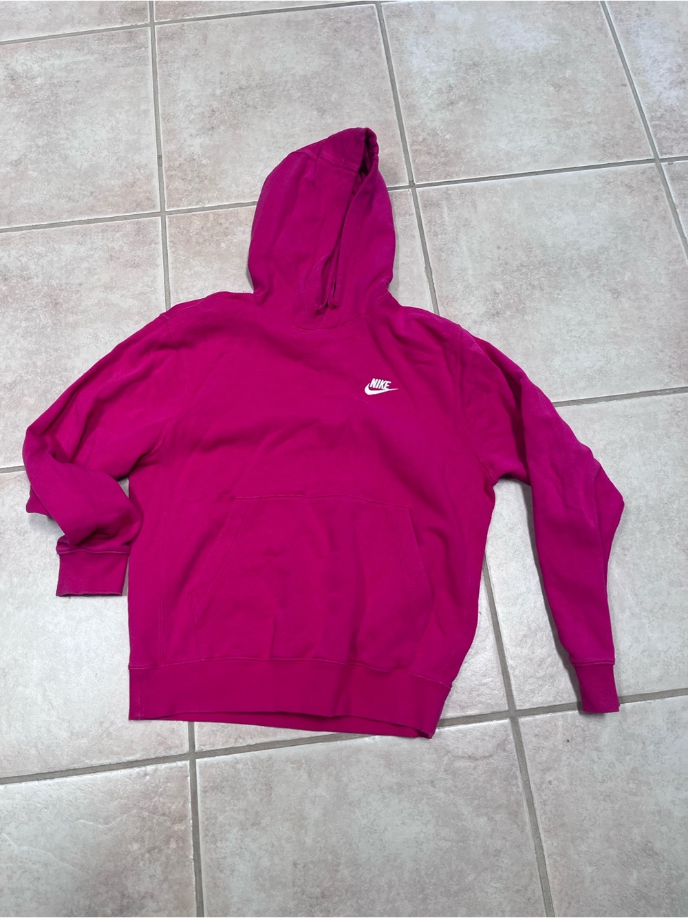 Nike Hot Pink Hooded Pullover Sweatshirt